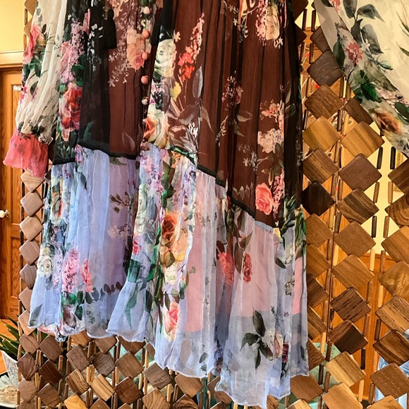 NWT$358 Johnny Was Jade Adore Silk Chiffon Mini Dress SMALL - Picture 3 of 13